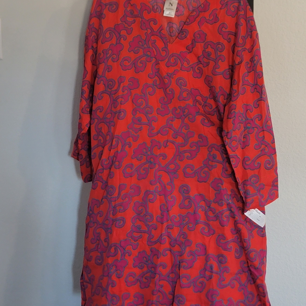NWT Red and Purple Patterned Natori Tunic Dress